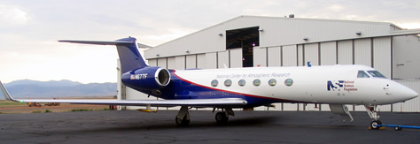 NSF's Gulfstream V with VCSEL hygrometer (blue instrument on top of a/c)